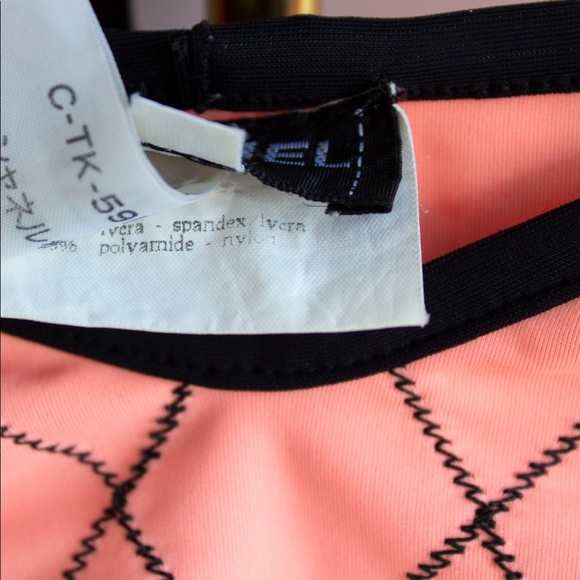 Iconic Chanel Vintage Spring 1995 Coral Pink Quilted 95P Bikini Swimsuit - Picture 9 of 12